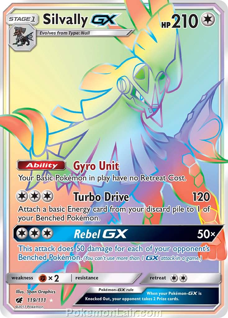 2017 Pokemon Trading Card Game Crimson Invasion Price List – 119 Silvally GX