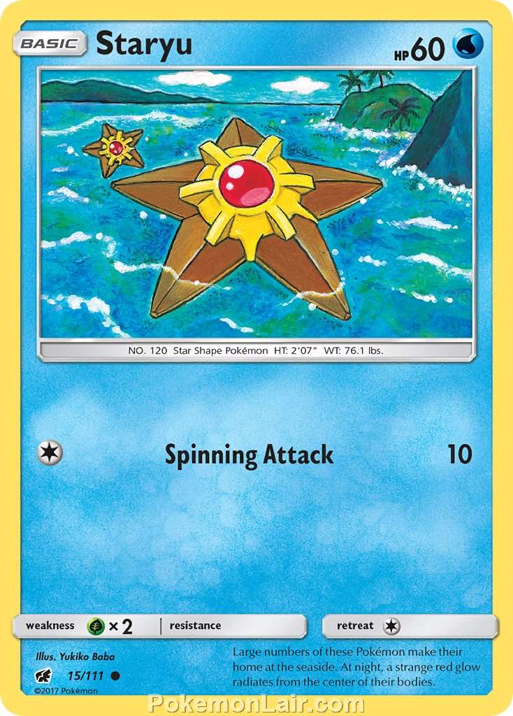 2017 Pokemon Trading Card Game Crimson Invasion Price List – 15 Staryu