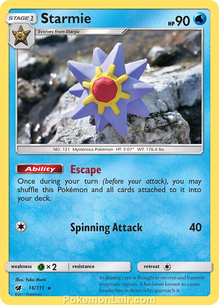 2017 Pokemon Trading Card Game Crimson Invasion Price List – 16 Starmie