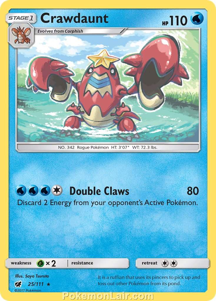 2017 Pokemon Trading Card Game Crimson Invasion Price List – 25 Crawdaunt