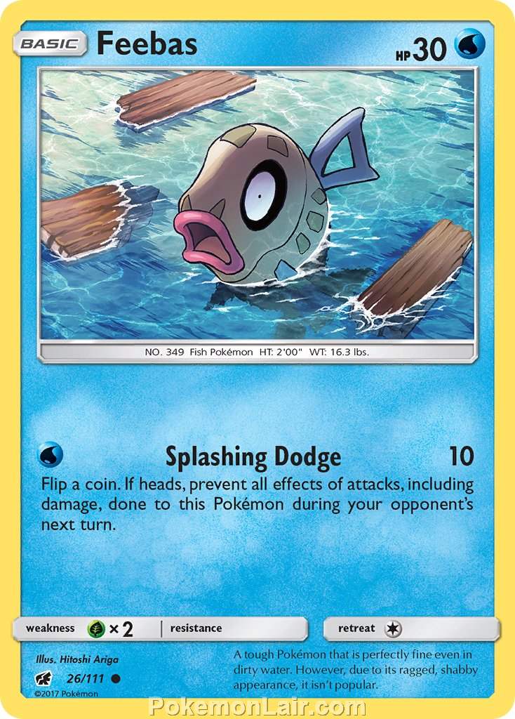 2017 Pokemon Trading Card Game Crimson Invasion Price List – 26 Feebas