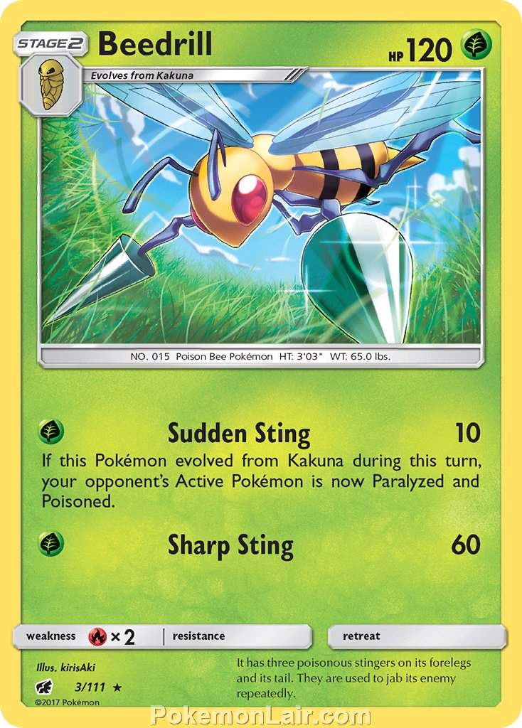 2017 Pokemon Trading Card Game Crimson Invasion Price List – 3 Beedrill