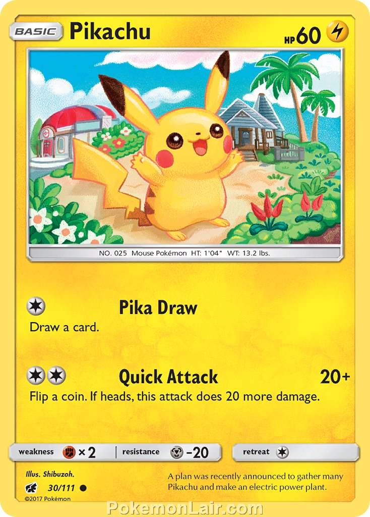 2017 Pokemon Trading Card Game Crimson Invasion Price List – 30 Pikachu
