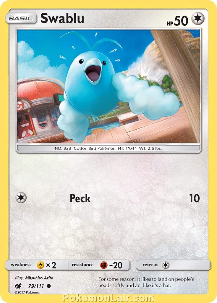 2017 Pokemon Trading Card Game Crimson Invasion Price List – 79 Swablu