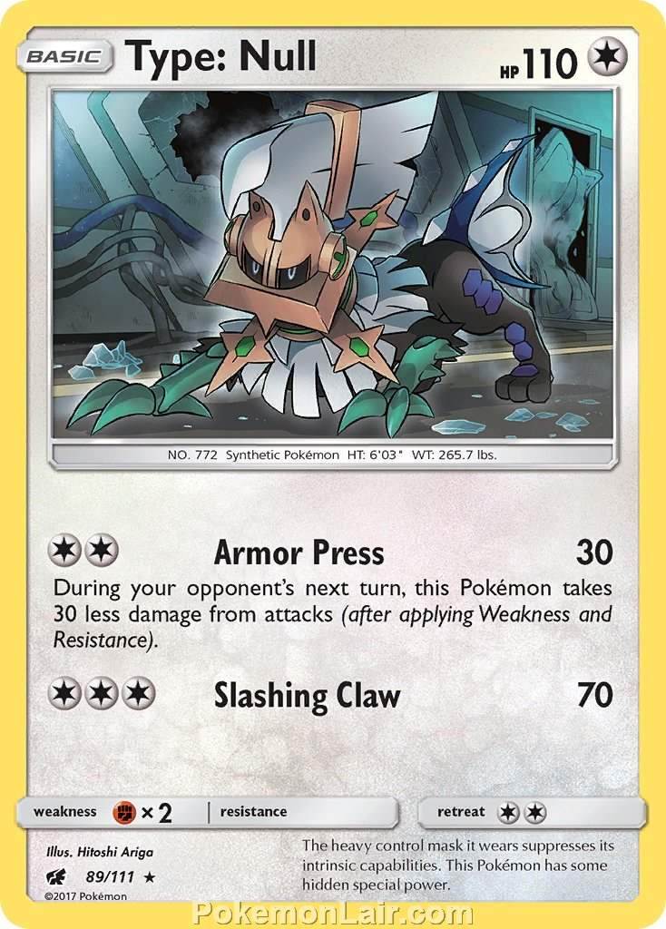 2017 Pokemon Trading Card Game Crimson Invasion Price List – 89 Type Null