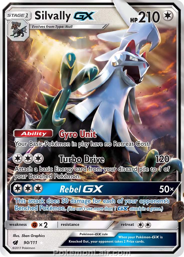 2017 Pokemon Trading Card Game Crimson Invasion Price List – 90 Silvally GX