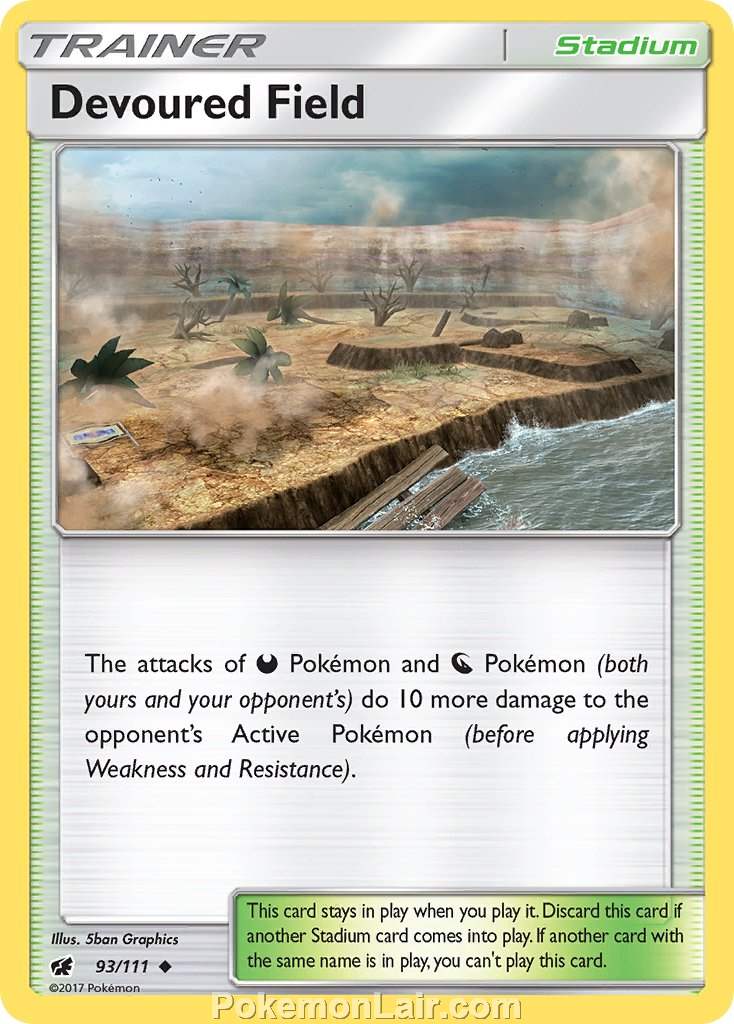 2017 Pokemon Trading Card Game Crimson Invasion Price List – 93 Devoured Field