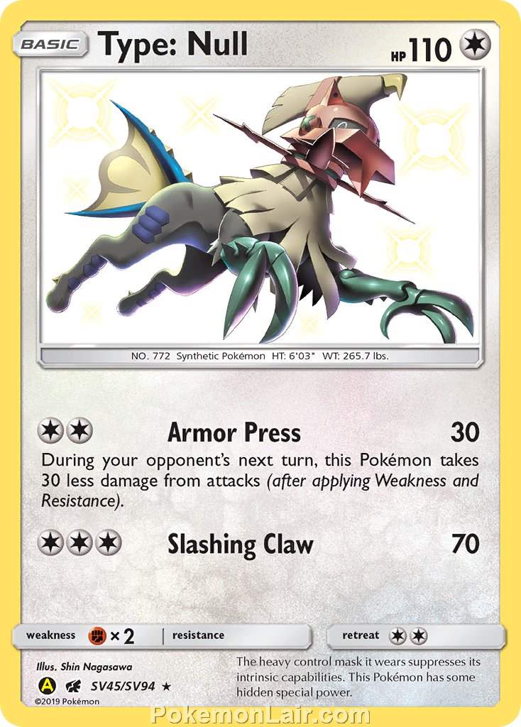 2017 Pokemon Trading Card Game Crimson Invasion Price List – SV45 Type Null