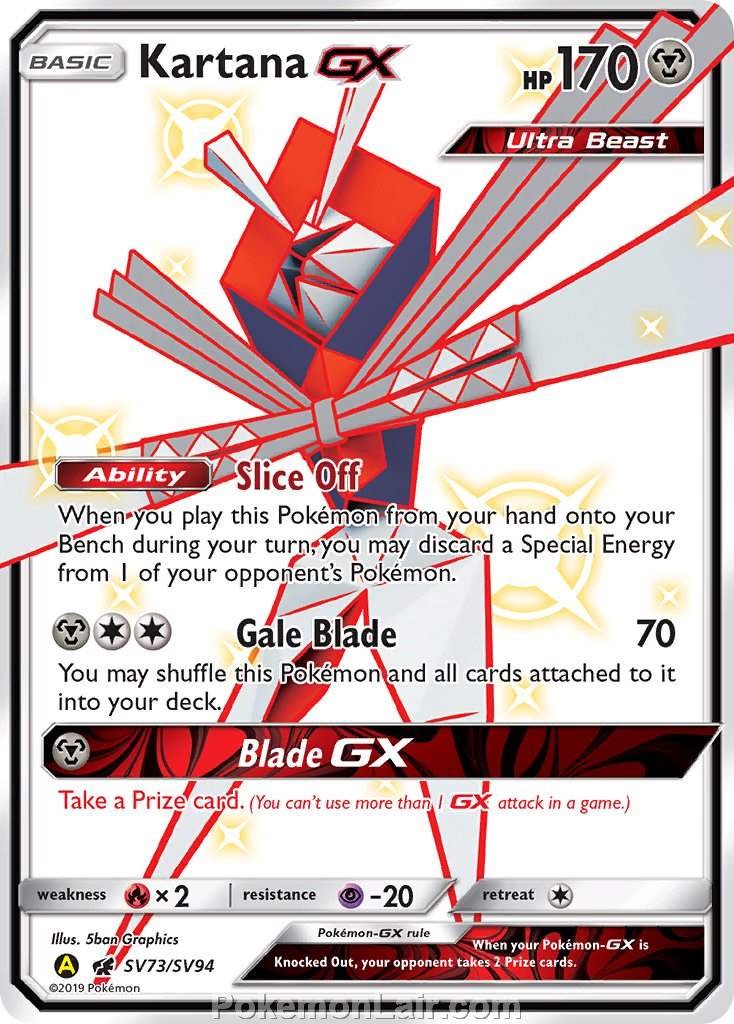 2017 Pokemon Trading Card Game Crimson Invasion Price List – SV73 Kartana GX