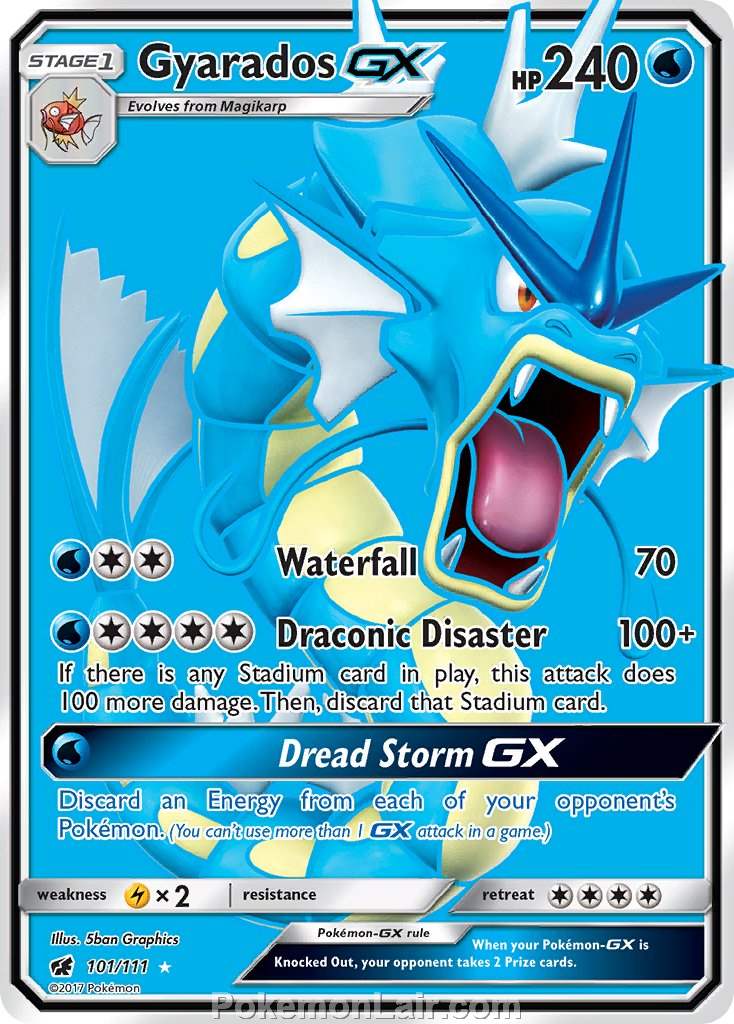 2017 Pokemon Trading Card Game Crimson Invasion Set – 101 Gyarados GX