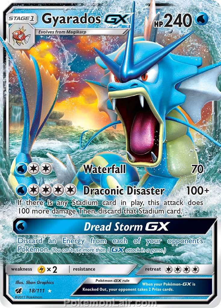 2017 Pokemon Trading Card Game Crimson Invasion Set – 18 Gyarados GX