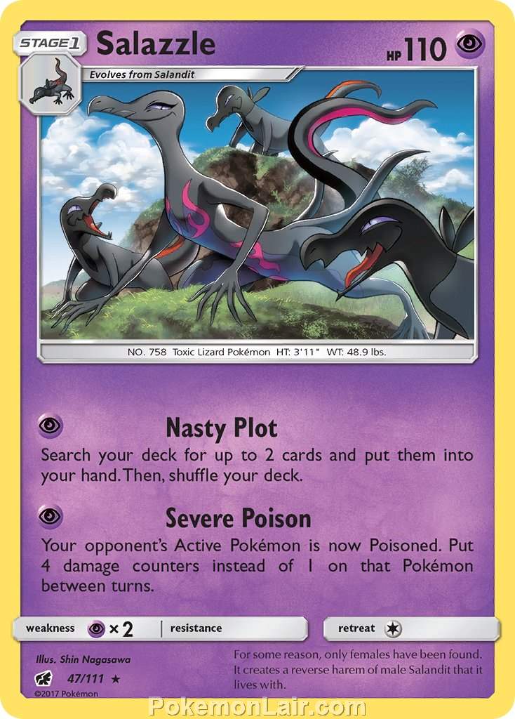 2017 Pokemon Trading Card Game Crimson Invasion Set – 47 Salazzle
