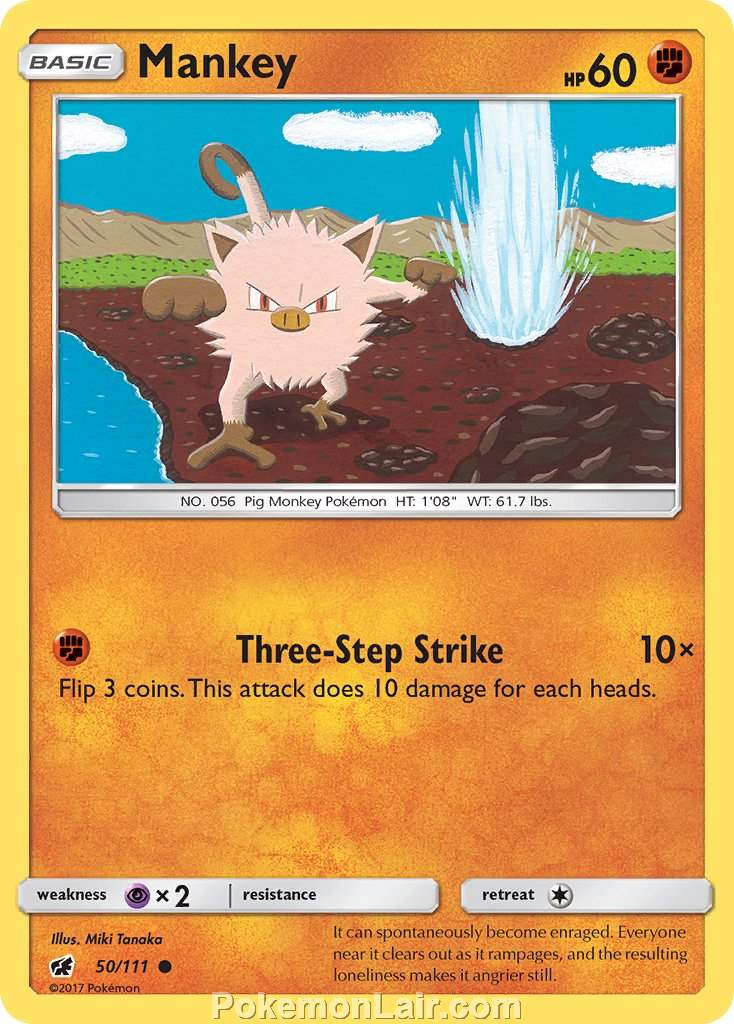 2017 Pokemon Trading Card Game Crimson Invasion Set – 50 Mankey