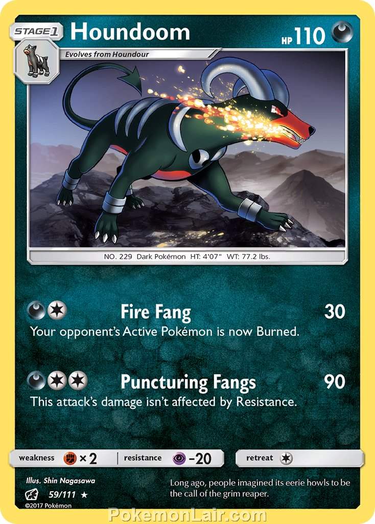 2017 Pokemon Trading Card Game Crimson Invasion Set – 59 Houndoom