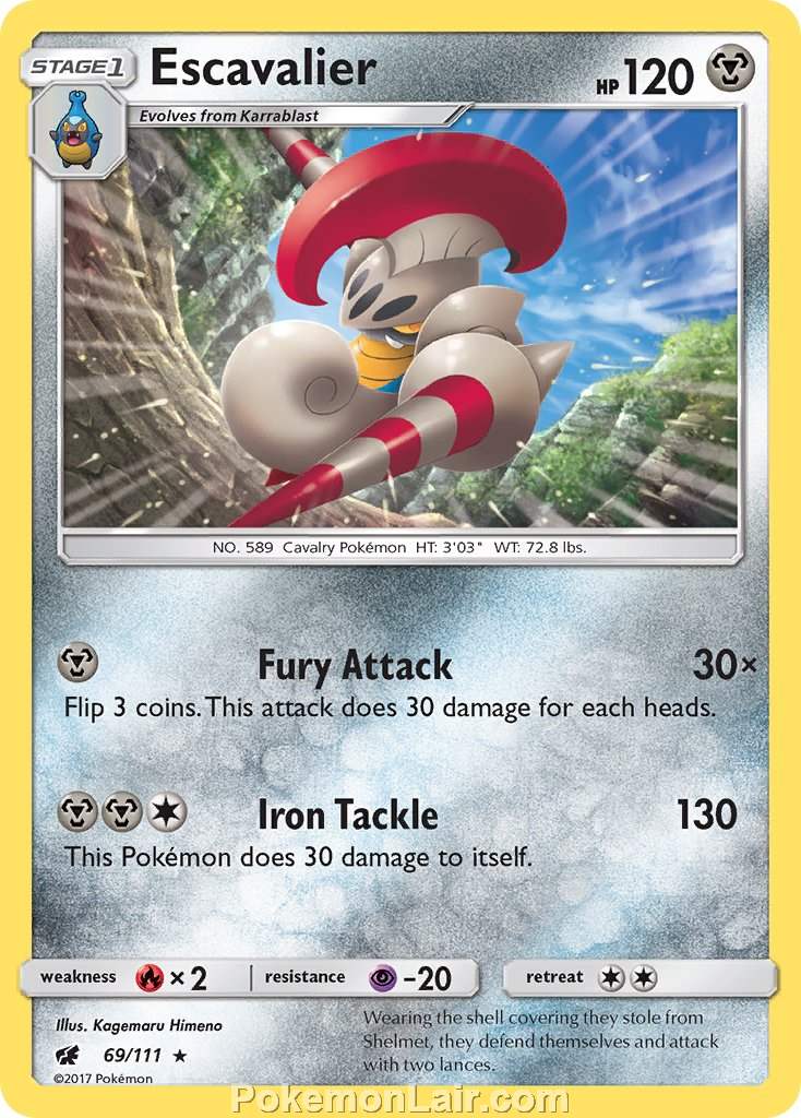 2017 Pokemon Trading Card Game Crimson Invasion Set – 69 Escavalier