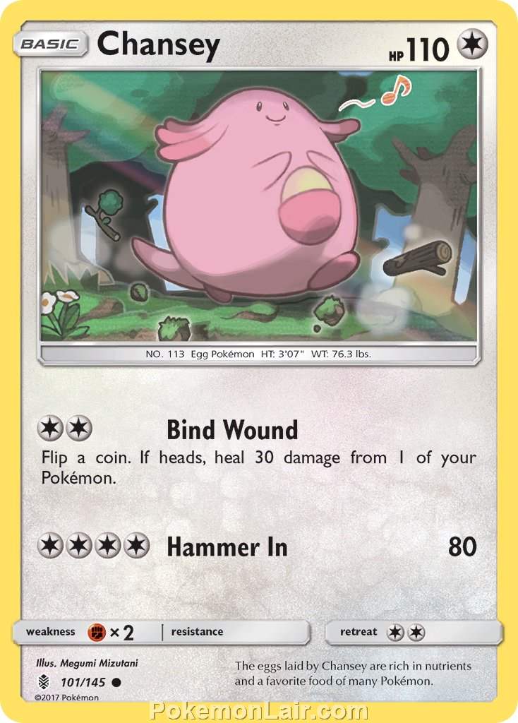 2017 Pokemon Trading Card Game Guardians Rising Price List – 101 Chansey