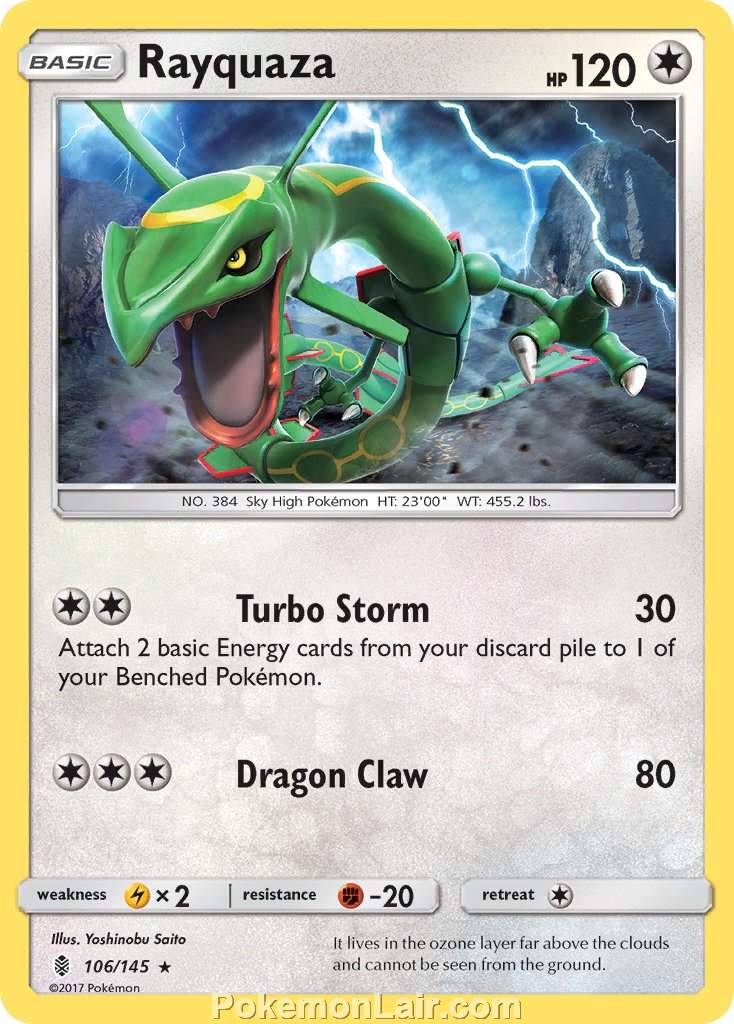 2017 Pokemon Trading Card Game Guardians Rising Price List – 106 Rayquaza