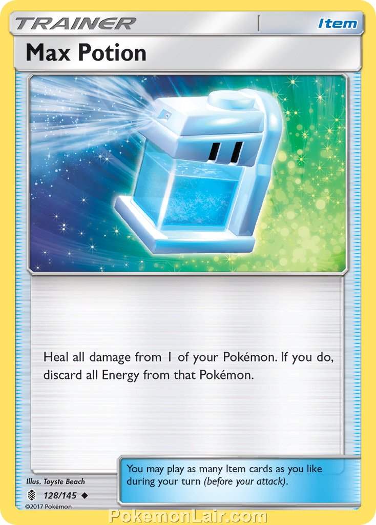 2017 Pokemon Trading Card Game Guardians Rising Price List – 128 Max Potion