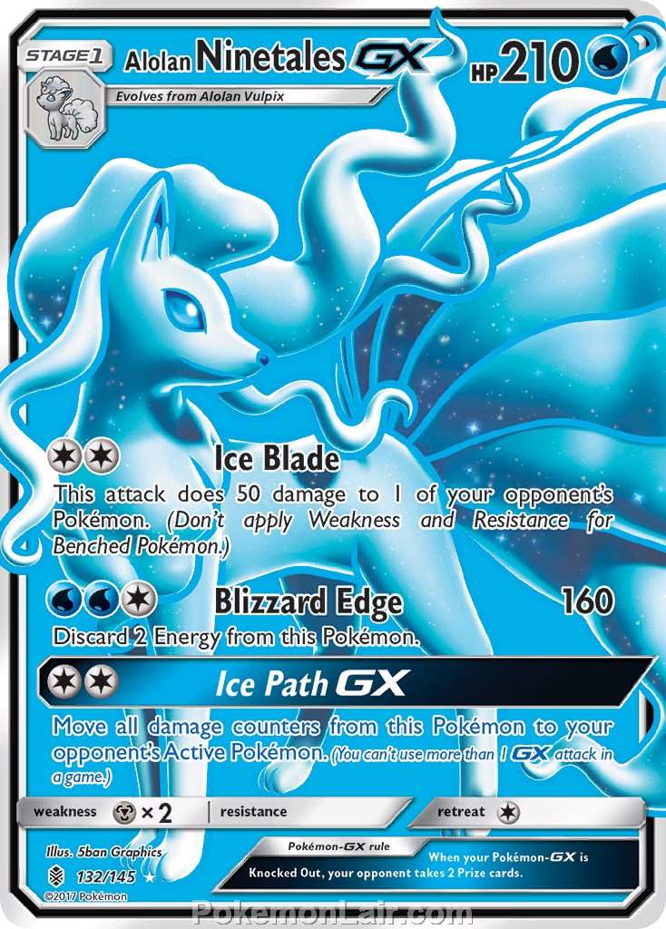 2017 Pokemon Trading Card Game Guardians Rising Price List – 132 Alolan Ninetales GX