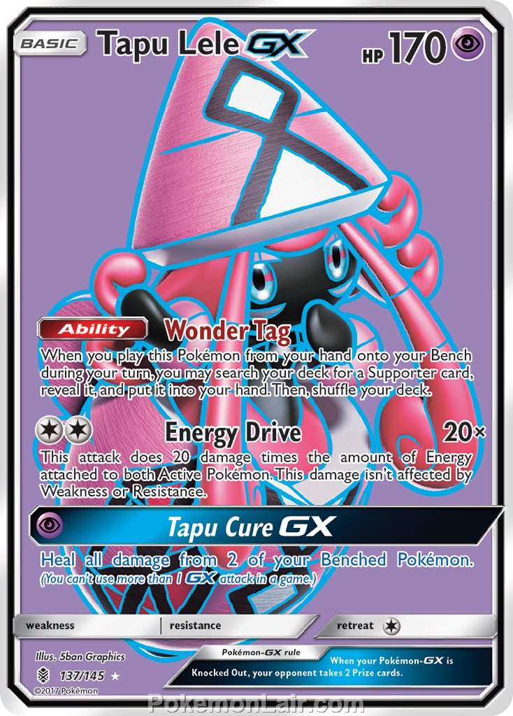 2017 Pokemon Trading Card Game Guardians Rising Price List – 137 Tapu Lele GX