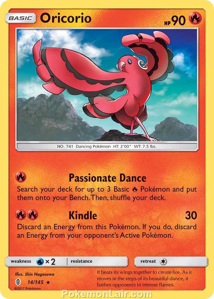 2017 Pokemon Trading Card Game Guardians Rising Price List – 14 Oricorio