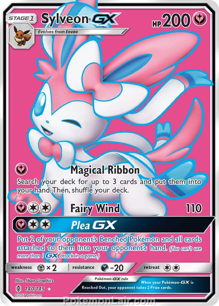 2017 Pokemon Trading Card Game Guardians Rising Price List – 140 Sylveon GX