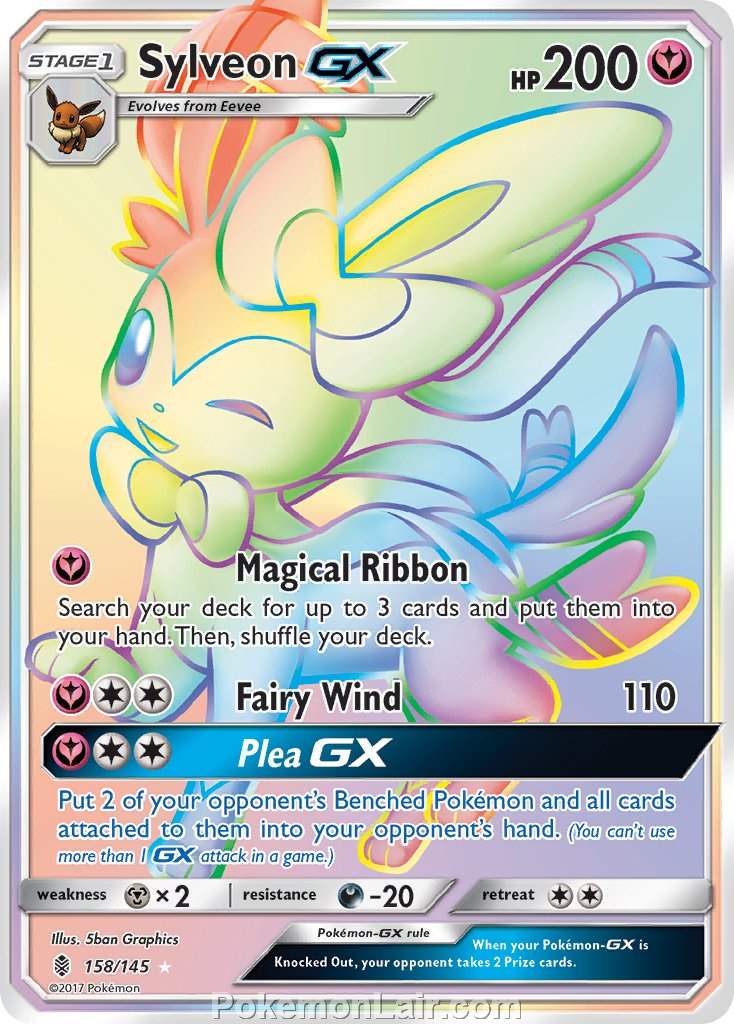 2017 Pokemon Trading Card Game Guardians Rising Price List – 158 Sylveon GX