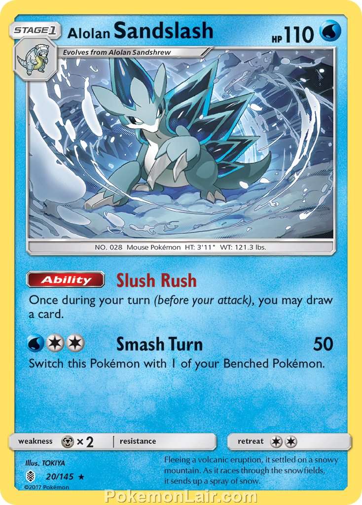 2017 Pokemon Trading Card Game Guardians Rising Price List – 20 Alolan Sandslash