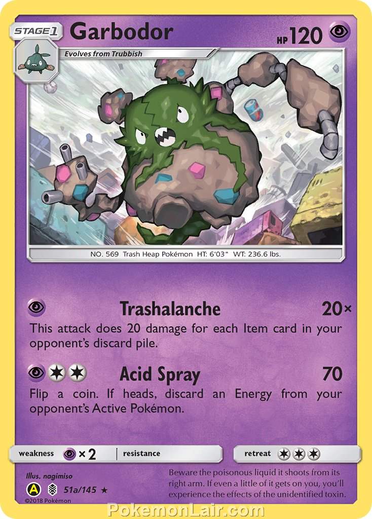 2017 Pokemon Trading Card Game Guardians Rising Price List – 51a Garbodor