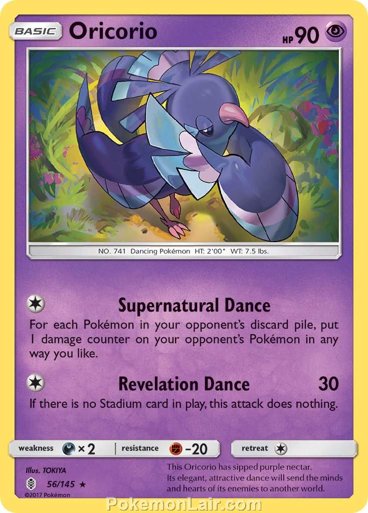 2017 Pokemon Trading Card Game Guardians Rising Price List – 56 Oricorio