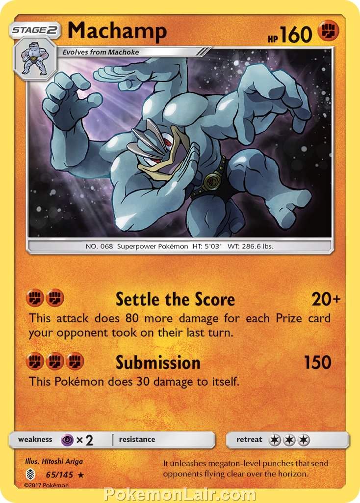 2017 Pokemon Trading Card Game Guardians Rising Price List – 65 Machamp