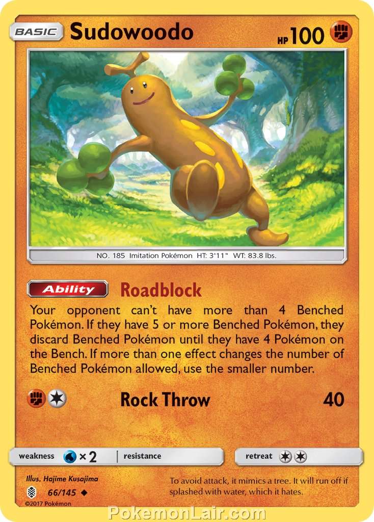 2017 Pokemon Trading Card Game Guardians Rising Price List – 66 Sudowoodo