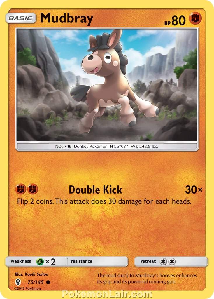 2017 Pokemon Trading Card Game Guardians Rising Price List – 75 Mudbray