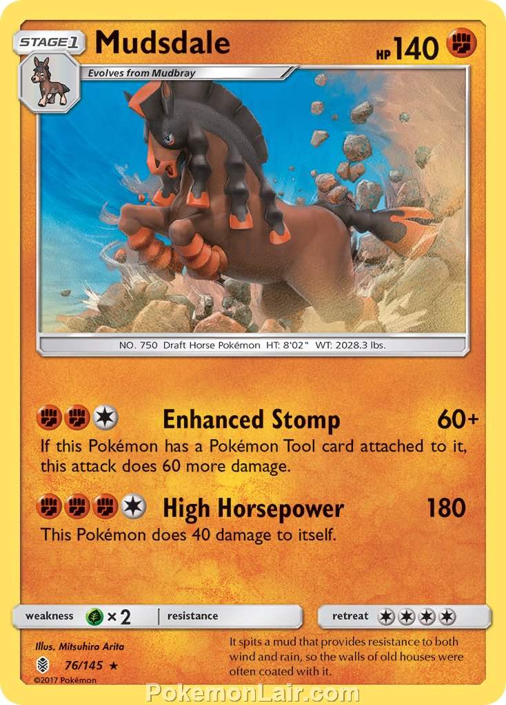 2017 Pokemon Trading Card Game Guardians Rising Price List – 76 Mudsdale