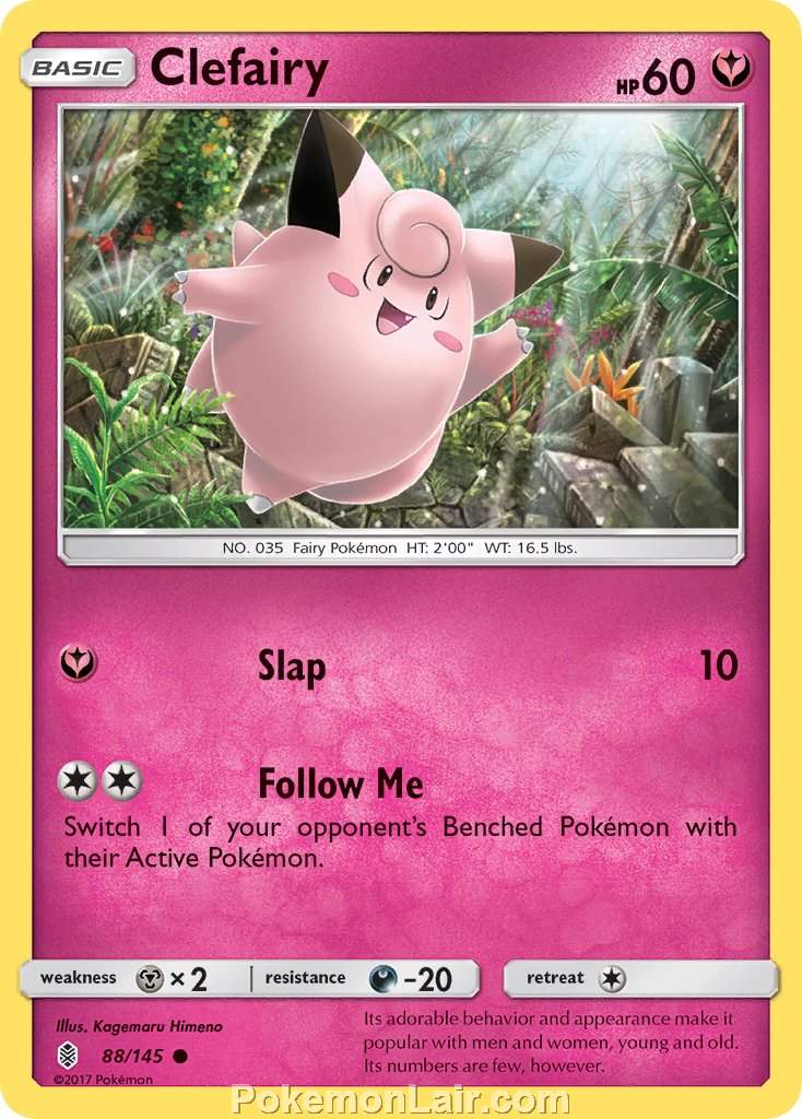 2017 Pokemon Trading Card Game Guardians Rising Price List – 88 Clefairy