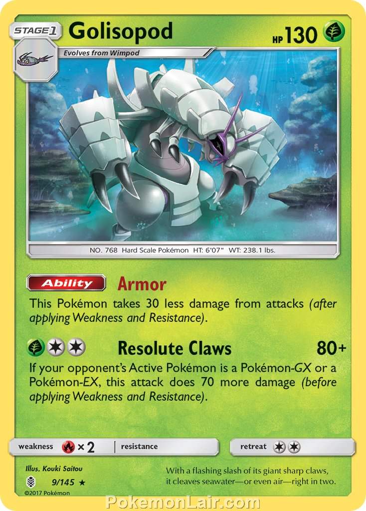 2017 Pokemon Trading Card Game Guardians Rising Price List – 9 Golisopod