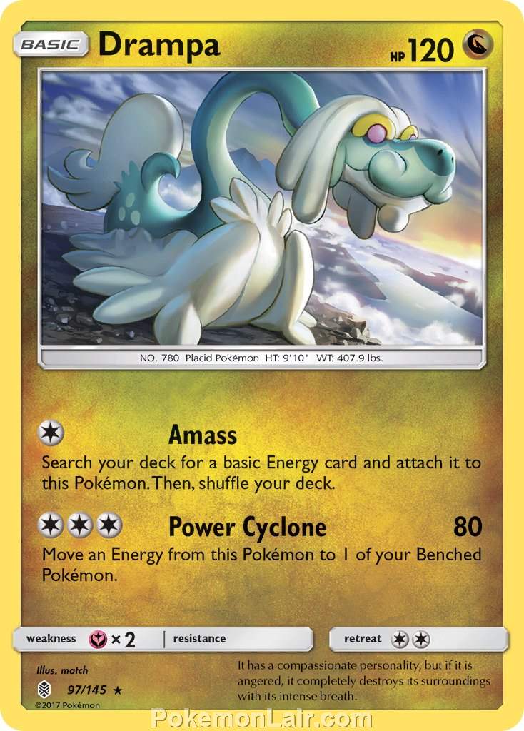 2017 Pokemon Trading Card Game Guardians Rising Price List – 97 Drampa