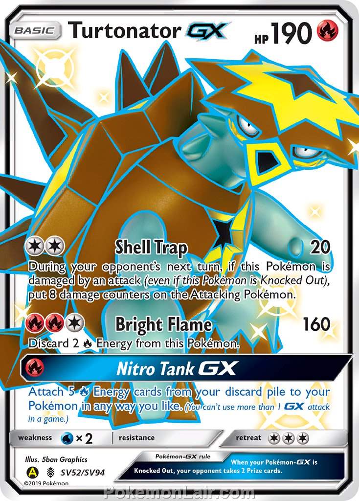 2017 Pokemon Trading Card Game Guardians Rising Price List – SV52 Turtonator GX