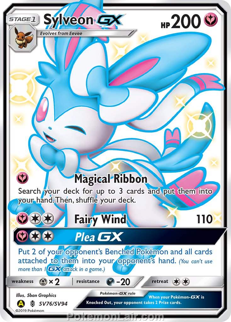 2017 Pokemon Trading Card Game Guardians Rising Price List – SV76 Sylveon GX