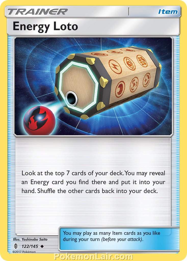 2017 Pokemon Trading Card Game Guardians Rising Set – 122 Energy Loto