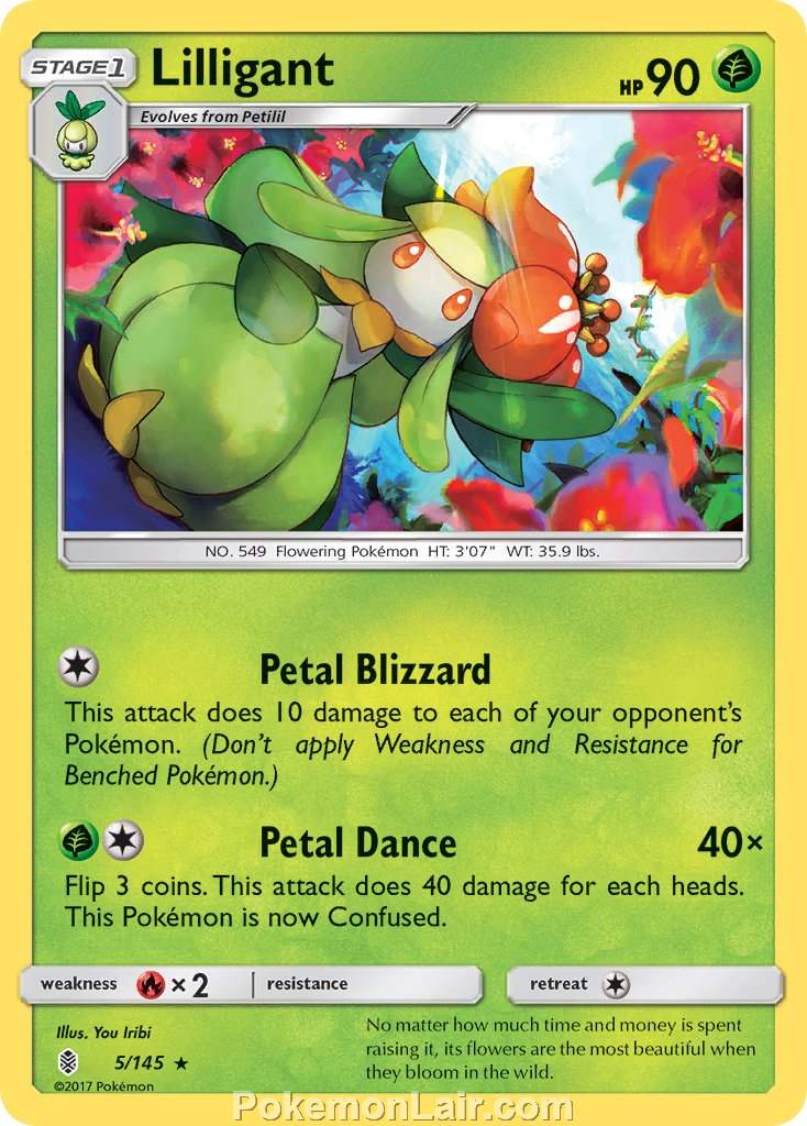 2017 Pokemon Trading Card Game Guardians Rising Set – 5 Lilligant