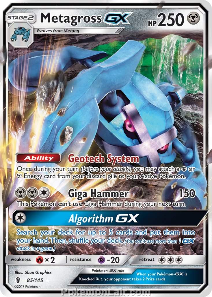 2017 Pokemon Trading Card Game Guardians Rising Set – 85 Metagross GX