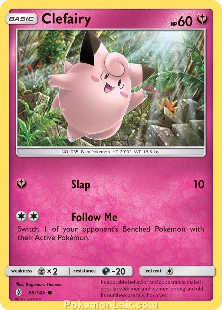 2017 Pokemon Trading Card Game Guardians Rising Set – 88 Clefairy