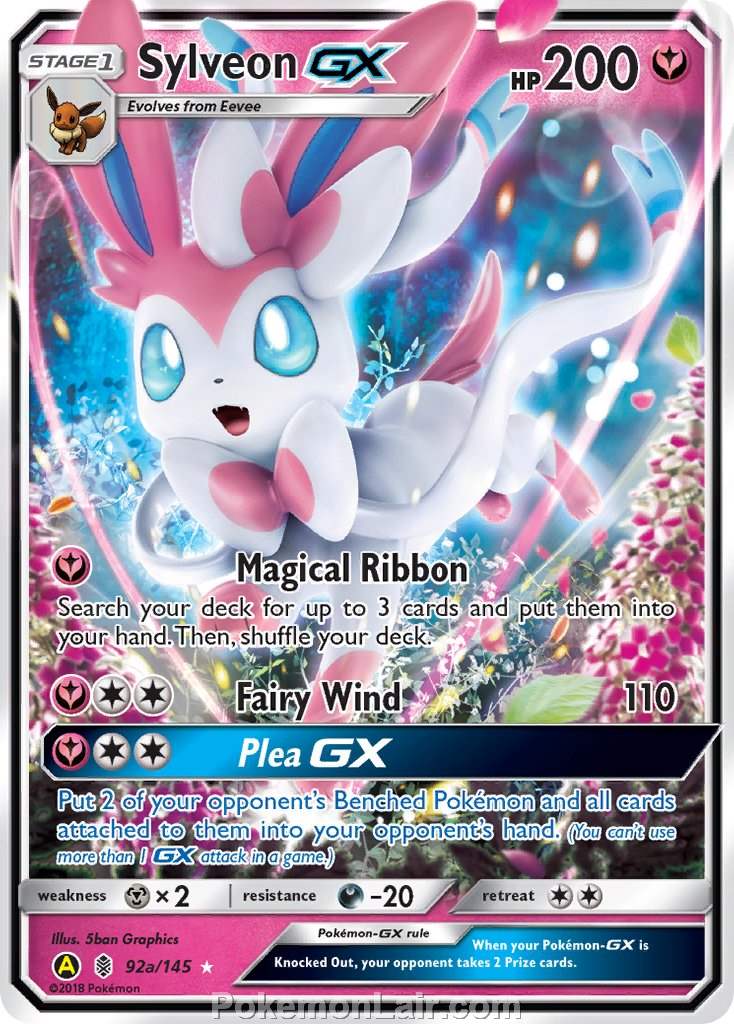 2017 Pokemon Trading Card Game Guardians Rising Set – 92a Sylveon GX