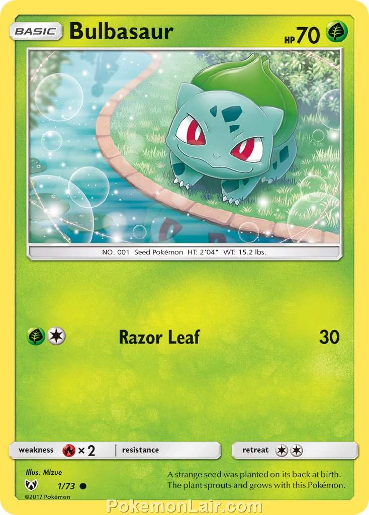 2017 Pokemon Trading Card Game Shining Legends Price List – 1 Bulbasaur