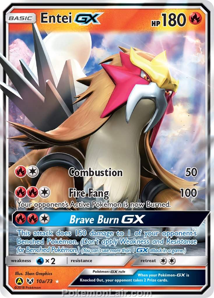 2017 Pokemon Trading Card Game Shining Legends Price List – 10a Entei GX