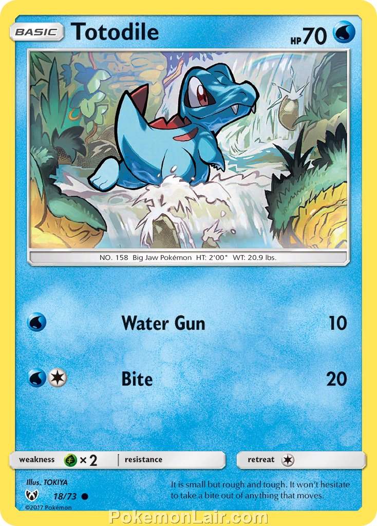 2017 Pokemon Trading Card Game Shining Legends Price List – 18 Totodile