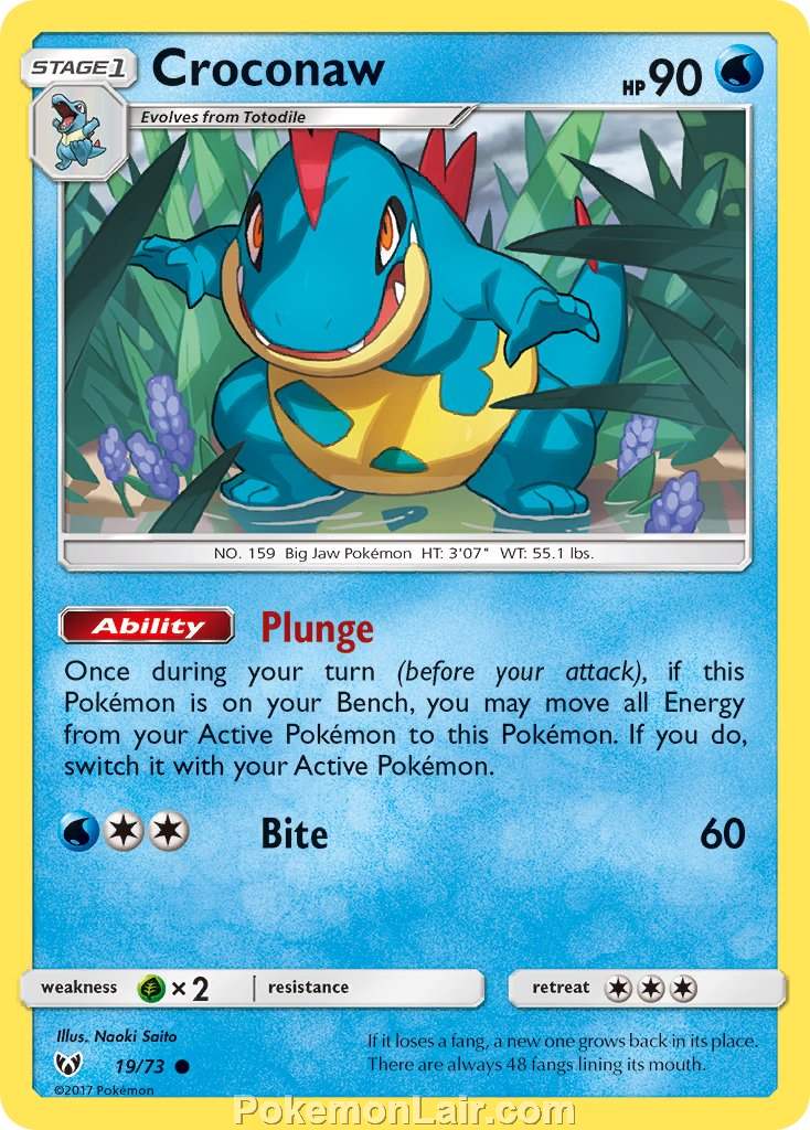 2017 Pokemon Trading Card Game Shining Legends Price List – 19 Croconaw