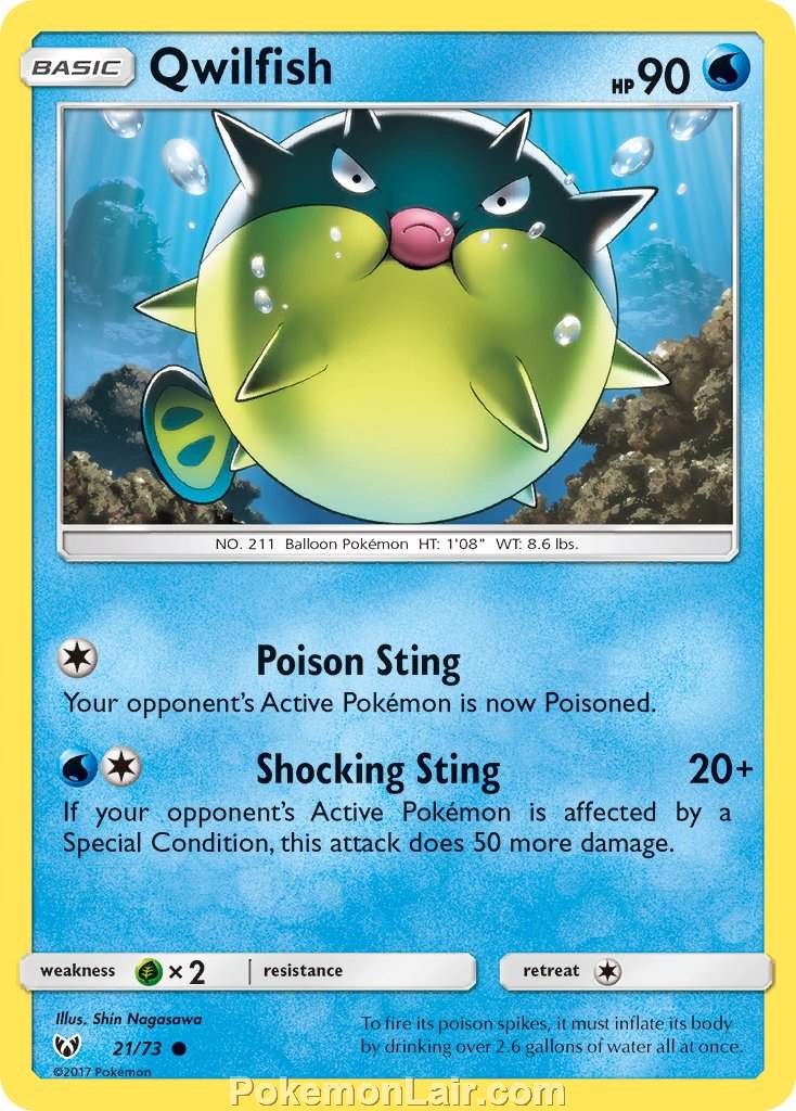 2017 Pokemon Trading Card Game Shining Legends Price List – 21 Qwilfish