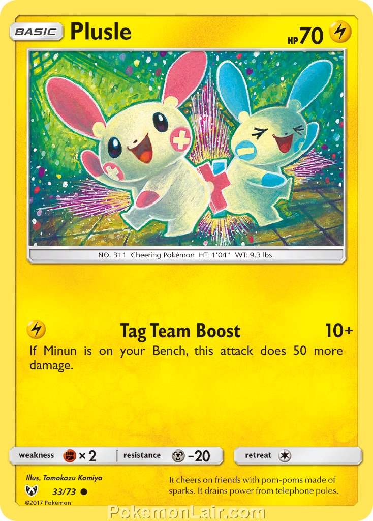 2017 Pokemon Trading Card Game Shining Legends Price List – 33 Plusle